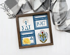 Sigma Delta Tau 12x12 Wood Framed Sign - Classic Color Block Wall Art & Signs