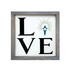 Sigma Delta Tau 12x12 Wood Framed Sign - LOVE Torch Weathered Gray Wall Art & Signs