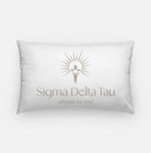 Sigma Delta Tau Lumbar Pillow White Cafe
