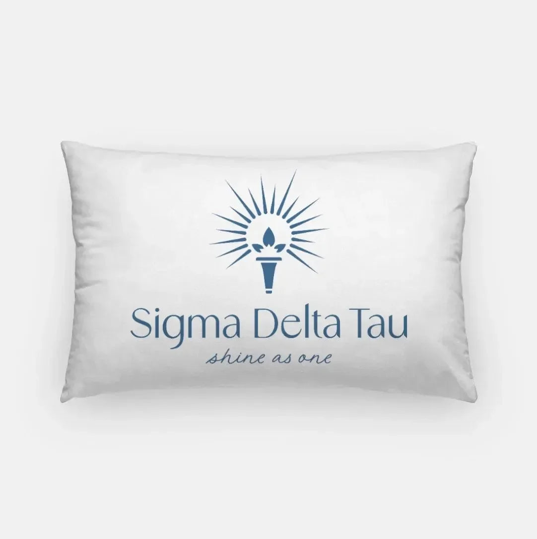 Sigma Delta Tau Lumbar Pillow White Old Blue 