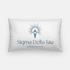 Sigma Delta Tau Lumbar Pillow White Old Blue 