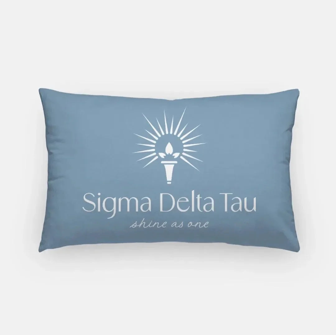 Sigma Delta Tau Lumbar Pillow Droplet Blue