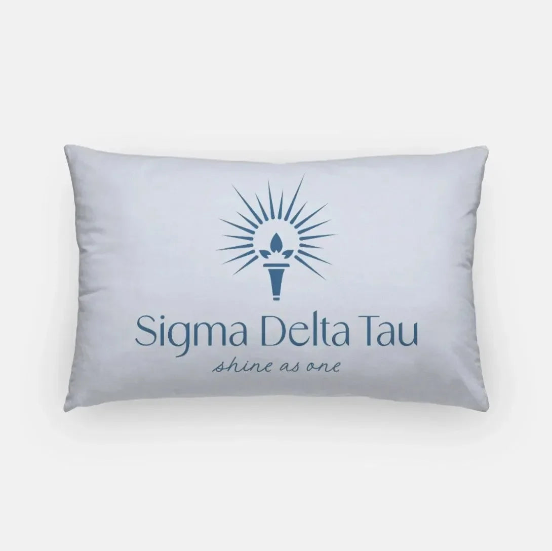 Sigma Delta Tau Lumbar Throw Pillow Powder Blue