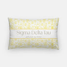Sigma Delta Tau Lumbar Throw Pillow Cover - Rose Pattern Pillow Covers