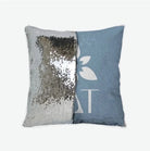 Sigma Delta Tau Sequin Pillow Cover - Droplet Tea Rose Droplet Blue 