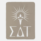 Sigma Delta Tau XL 60x80 Sherpa Throw Blanket Cafe Au Lait Throw Blankets
