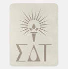Sigma Delta Tau XL 60x80 Sherpa Throw Blanket Cream Throw Blankets