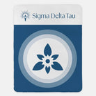 Sigma Delta Tau XL 60x80 Sherpa Throw Blanket - Droplet Wide Band Blue