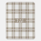 Sigma Delta Tau XL 60x80 Sherpa Throw Blanket - Plaid Cafe Throw Blankets
