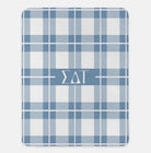 Sigma Delta Tau XL 60x80 Sherpa Throw Blanket - Plaid Droplet Blue