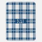 Sigma Delta Tau XL 60x80 Sherpa Throw Blanket - Plaid Old Blue