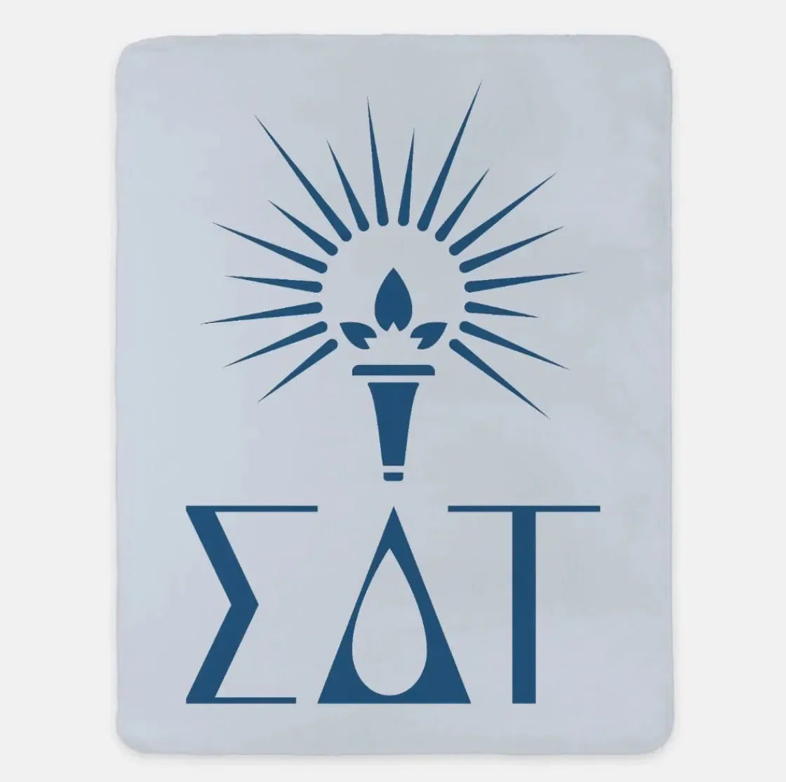 Sigma Delta Tau XL 60x80 Sherpa Throw Blanket Powder Blue