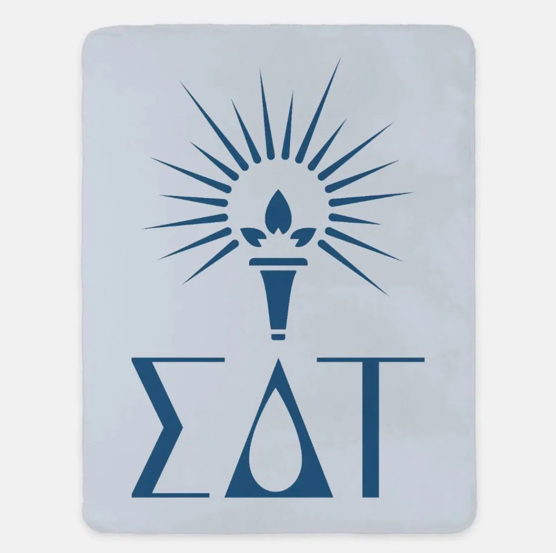 Sigma Delta Tau XL 60x80 Sherpa Throw Blanket Powder Blue