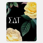 Sigma Delta Tau XL 60x80 Sherpa Throw Blanket - Roses Throw Blankets
