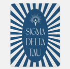 Sigma Delta Tau XL 60x80 Sherpa Throw Blanket - Starburst Old Blue Throw Blankets