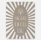 Sigma Delta Tau XL 60x80 Sherpa Throw Blanket - Starburst Cafe Throw Blankets
