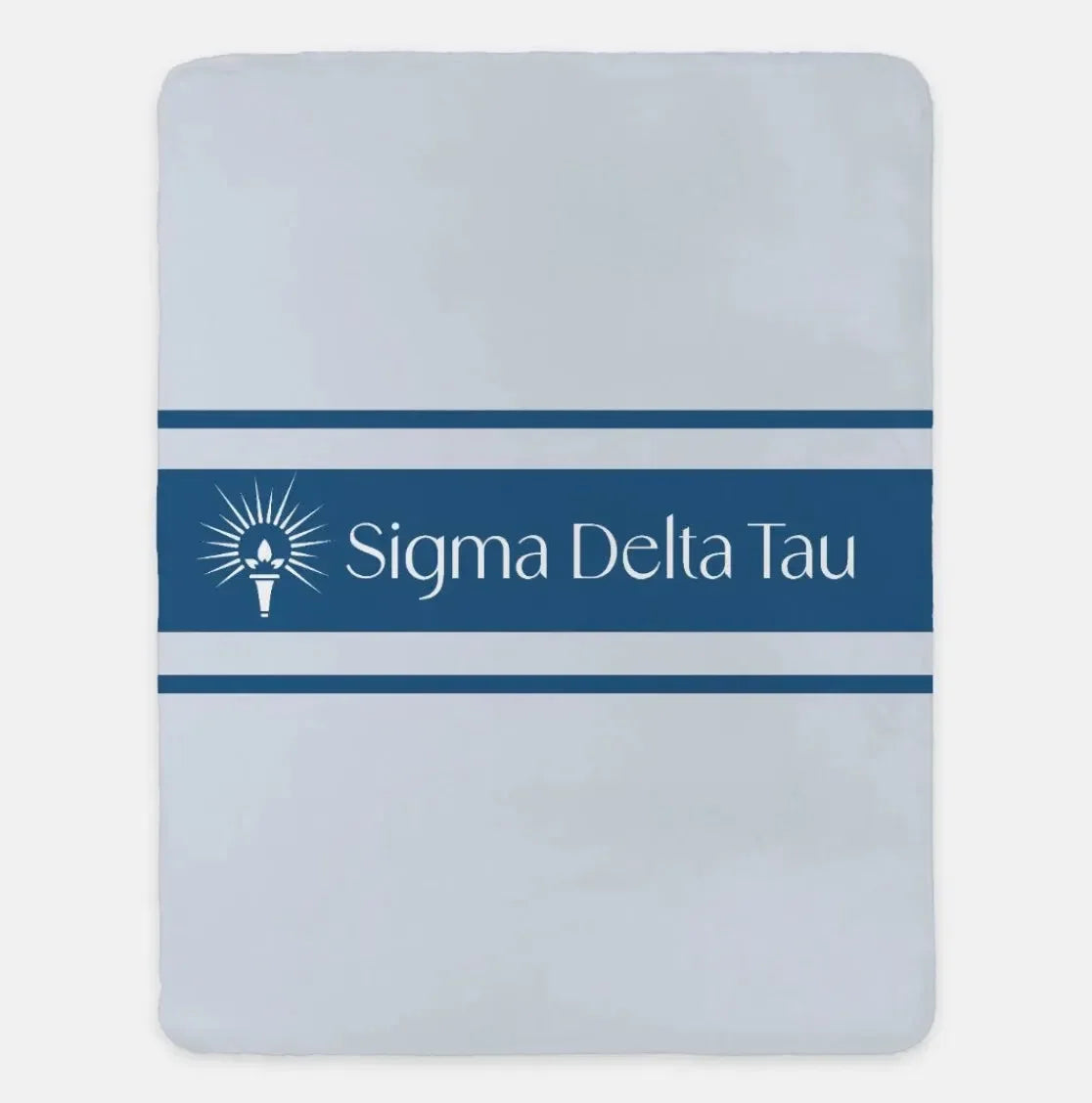 Sigma Delta Tau XL 60x80 Sherpa Throw Blanket - Traditional Powder Blue