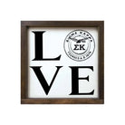 Sigma Kappa 12x12 Wood Framed Sign - "LOVE" Sig Kap Seal