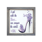 Sigma Kappa 12x12 Wood Framed Sign - The Right Shoes