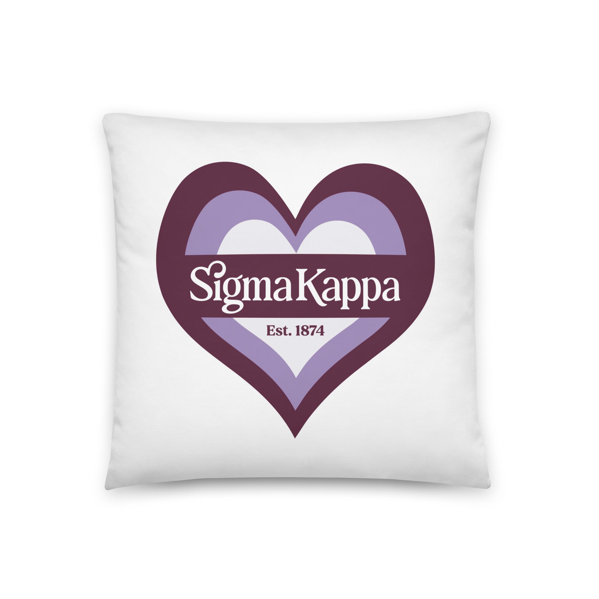 Sigma Kappa 18" Heart Throw Pillow
