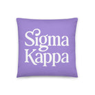Sigma Kappa 18" Traditional Throw Pillow Lavender