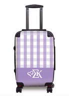 Sigma Kappa Gingham 20" Carry-on Suitcase Lavender