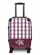 Sigma Kappa Gingham 20" Carry-on Suitcase Maroon