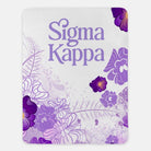 Sigma Kappa Purple Violets Sherpa Blanket - XL 60"x80" Gifts

