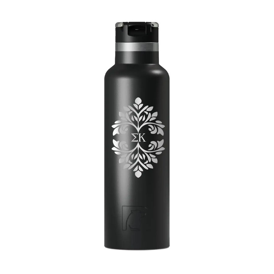 Sigma Kappa RTIC 20 oz Ceramic Lined Water Bottle Tumbler - Ornate