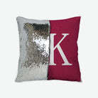Sigma Kappa Sequin Pillow Cover Greek Letters Maroon