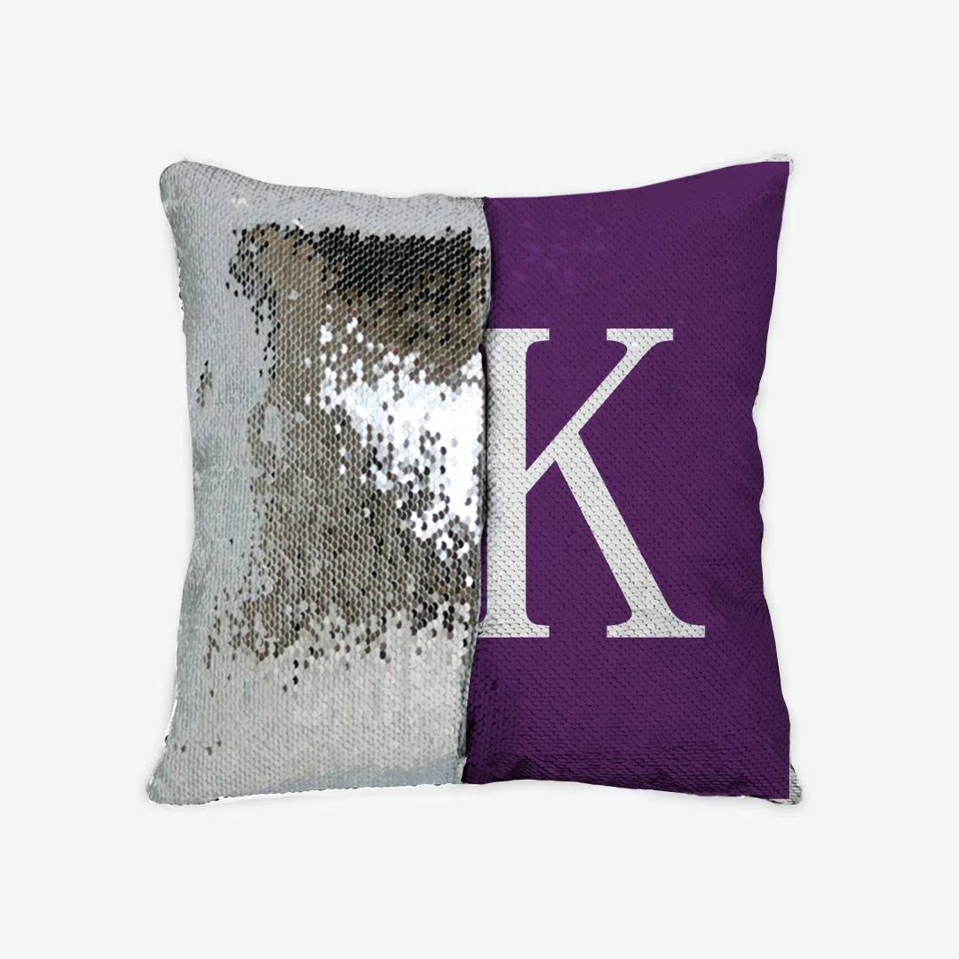 Sigma Kappa Sequin Pillow Cover Greek Letters