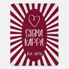 Sigma Kappa XL 60c80 Sherpa Throw Blanket - Maroon Starburst Throw Blankets