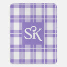 Sigma Kappa XL 60x80 Plaid Sherpa Throw Blanket SK Logo Lavender