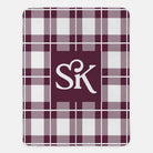 Sigma Kappa XL 60x80 Plaid Sherpa Throw Blanket - SK Logo