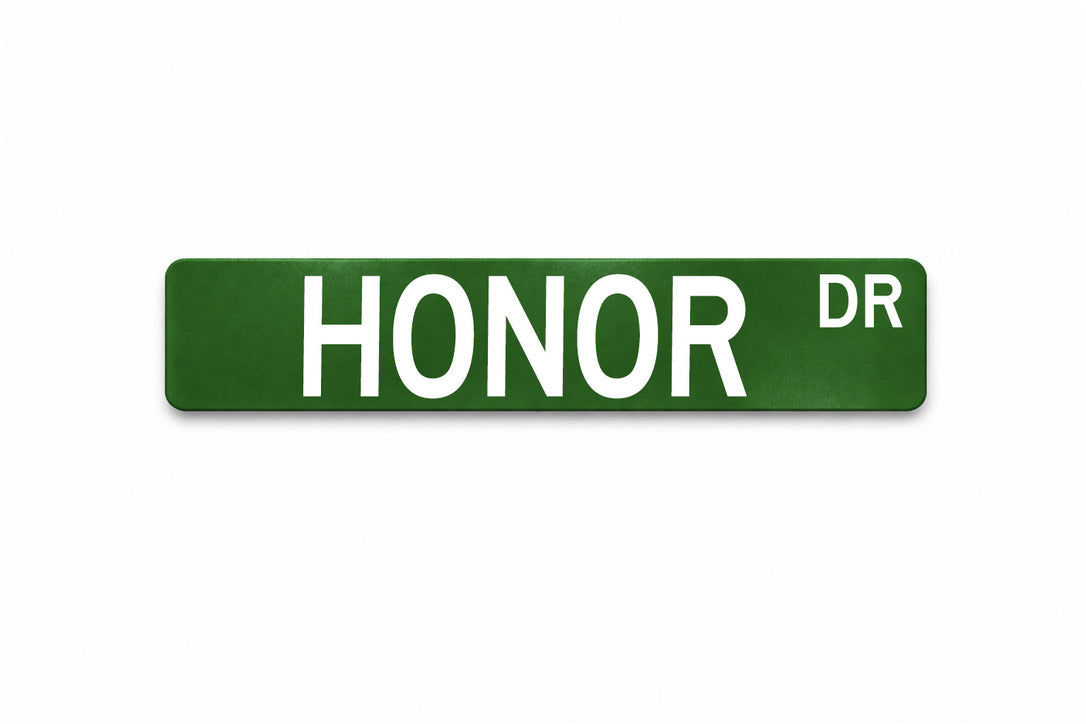Sigma Nu Honor Metal Street Dorm Sign