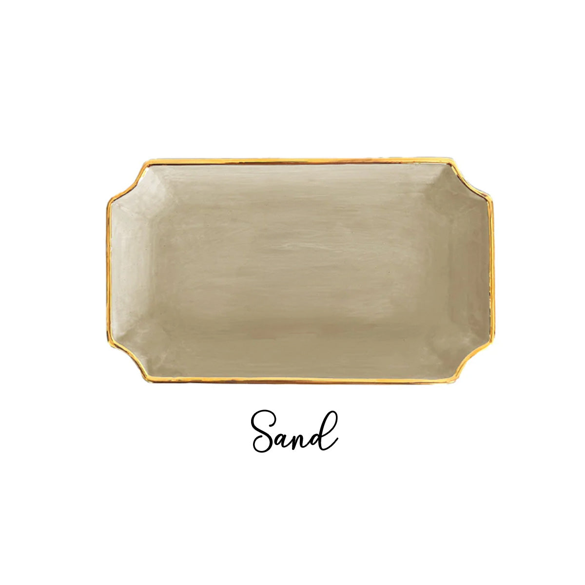 Alpha Xi Delta Gold Monogram Decorative Tray