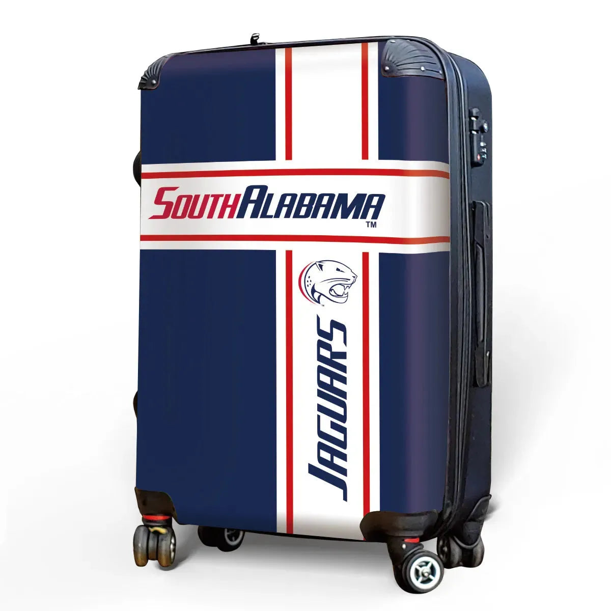 University of South Alabama Carry-on Suitcase - Cross Stripes Suitcases