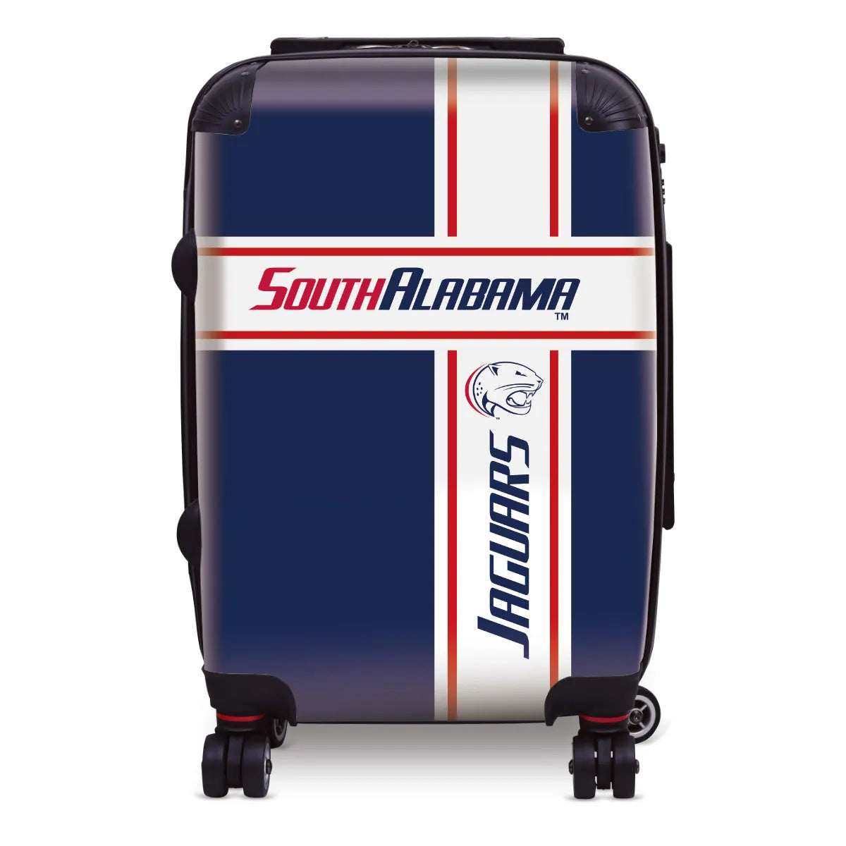 University of South Alabama 20" Carry-On Suitcase Luggage Cross Stripe