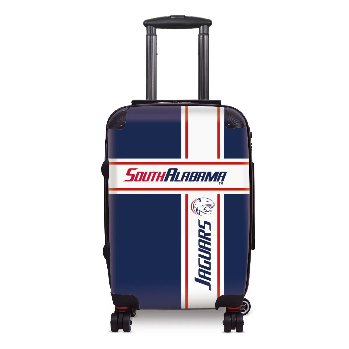 University of South Alabama 20" Carry-On Suitcase Luggage Cross Stripe