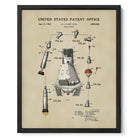 Space Capsule US Patent Art Print | Wall Art | Dorm Decor for Guys