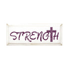 Strength Wood Sign - 7"x18" | Christian Dorm Decor | Quote Sign | Festive Fit Home