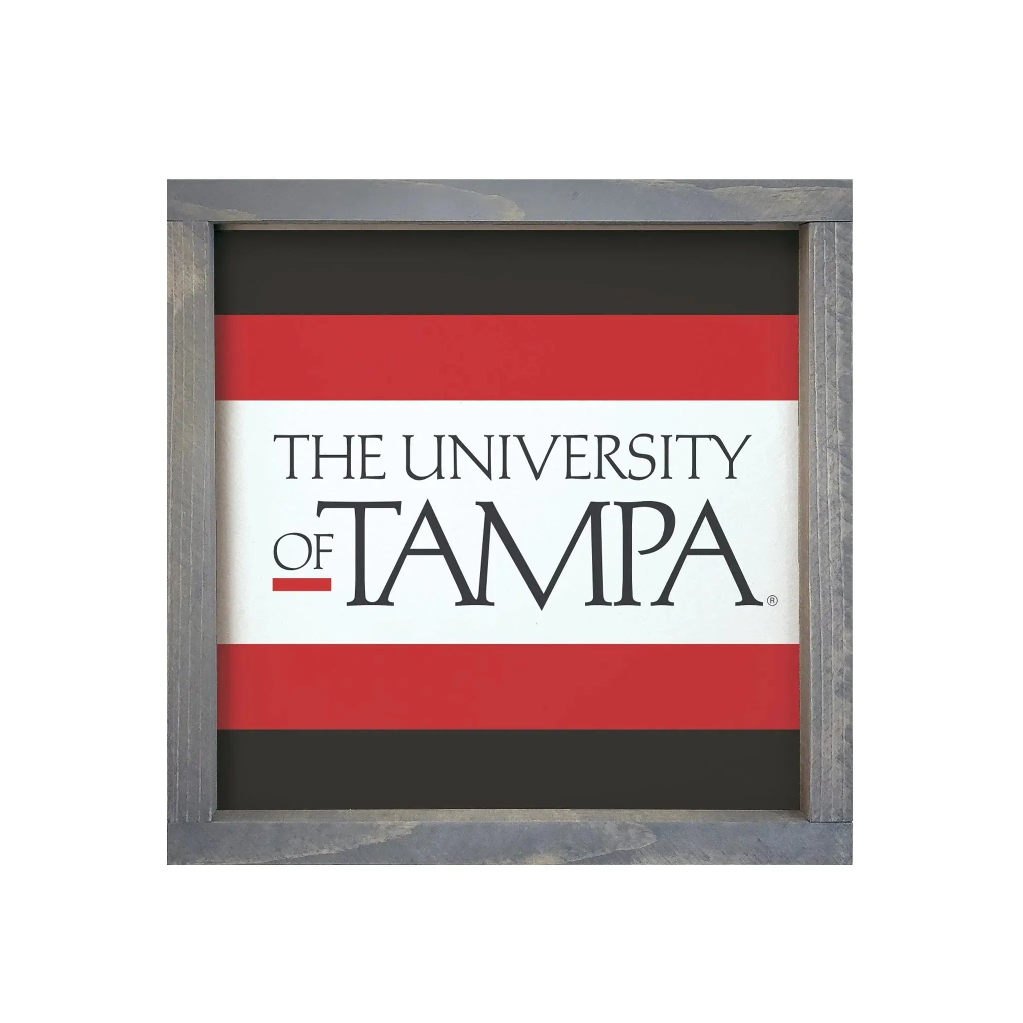 University of Tampa Sign - Traditional Stripes - 12"x12" Wall Art & Signs