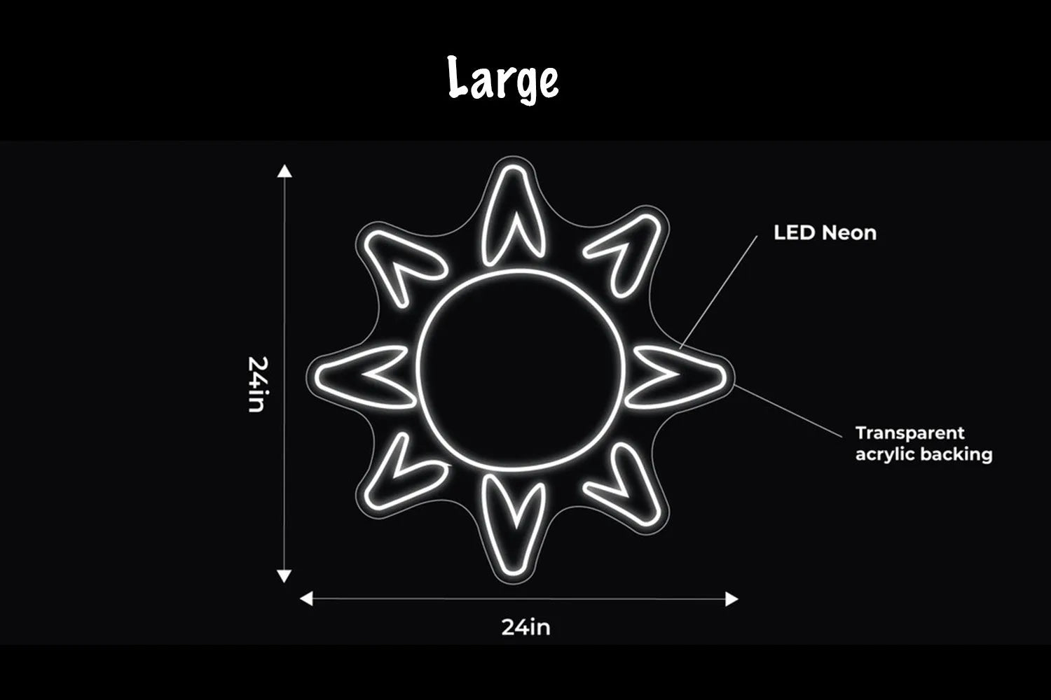 Sun LED Neon Sign w/ Dimmer Neon Signs