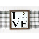 Kappa Alpha Theta 12x12 Wood Framed Sign - LOVE Traditional | Gifts