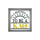 Theta 12x12 Wood Framed Sign - Beautiful Day Weathered Gray Wall Art & Signs
