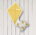 Theta Kite Custom-Shape Throw Pillow Gold