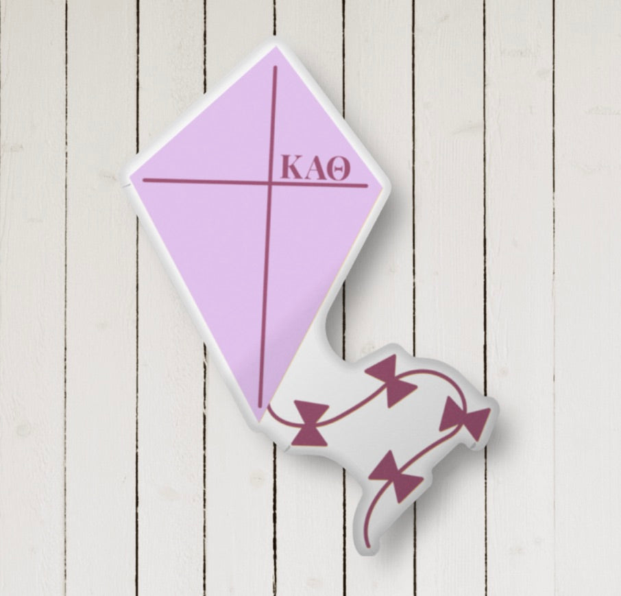 Theta Kite Custom-Shape Throw Pillow Purple