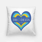 Tri Delta 18" Heart Throw Pillow Cover Pillow Covers
