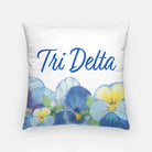 Tri Delta 18" Pansy Throw Pillow Cover Pillow Covers