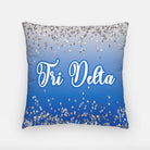 Tri Delta 18" Throw Pillow Glitter Blue